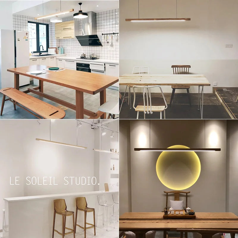 Nordic Wooden Pendant Light | LED Hanging Lamp for Dining Room, Kitchen & Living Room