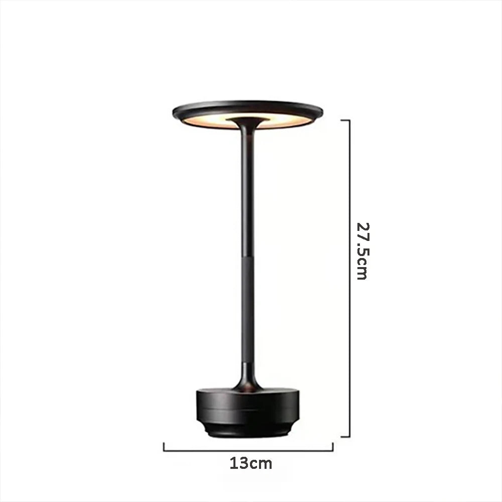 LED Charging Desk Lamp | Modern Retro Atmosphere Light | Cordless USB-C Touch Table Lamp | Minimalist Mood Lighting for Home, Bedroom & Restaurant Decor | Portable Rechargeable Ambient Night Lamp