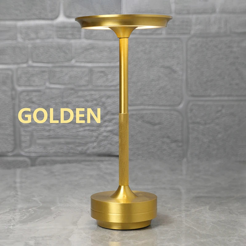LED Charging Desk Lamp | Modern Retro Atmosphere Light | Cordless USB-C Touch Table Lamp | Minimalist Mood Lighting for Home, Bedroom & Restaurant Decor | Portable Rechargeable Ambient Night Lamp