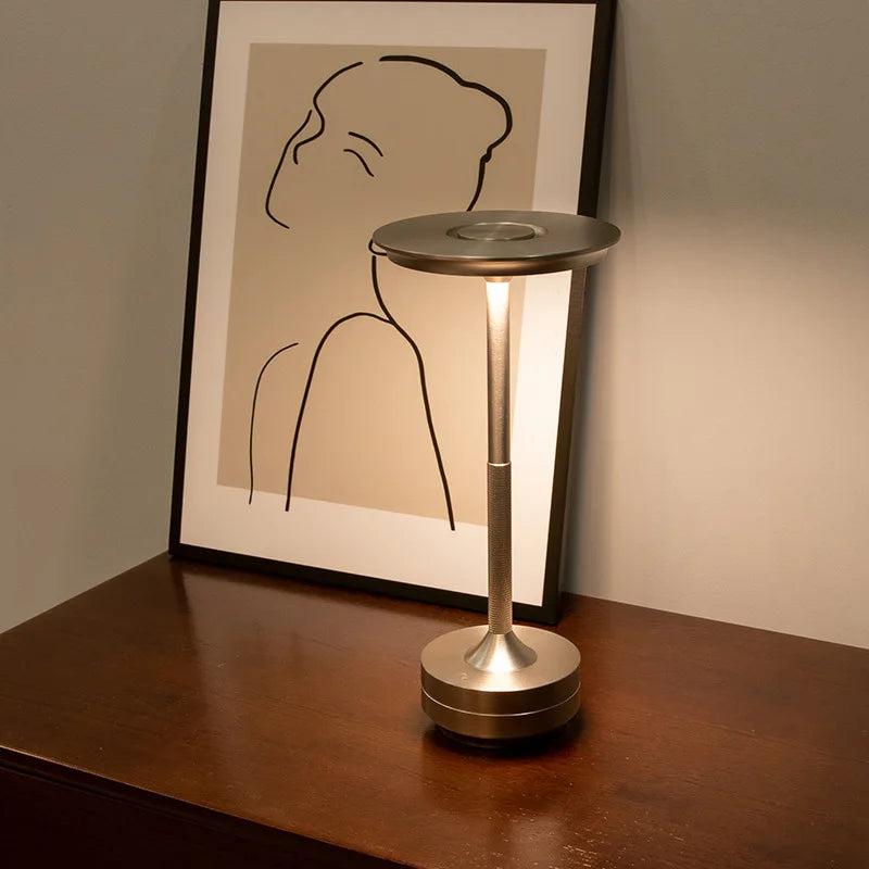 LED Charging Desk Lamp | Modern Retro Atmosphere Light | Cordless USB-C Touch Table Lamp | Minimalist Mood Lighting for Home, Bedroom & Restaurant Decor | Portable Rechargeable Ambient Night Lamp