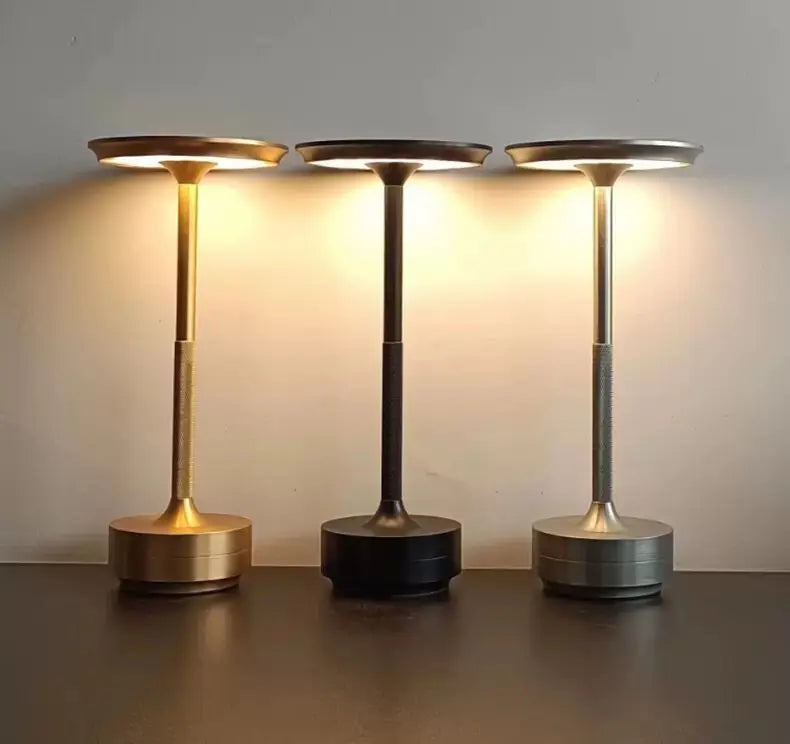 LED Charging Desk Lamp | Modern Retro Atmosphere Light | Cordless USB-C Touch Table Lamp | Minimalist Mood Lighting for Home, Bedroom & Restaurant Decor | Portable Rechargeable Ambient Night Lamp